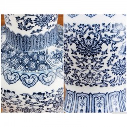 Buy Blue and White Flower Pattern Chinese Vase - 46 Bazar Online Store