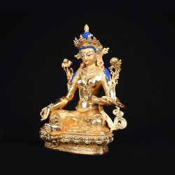 Tibetan Green Tara Copper Statue
