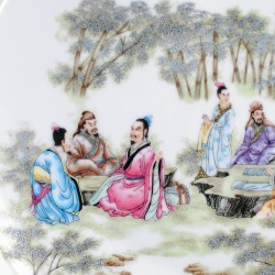 Seven Sages of the Bamboo Grove Chinese Ornament Plate
