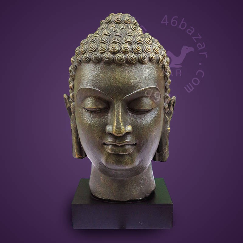 Bronze-like Gautama Buddha Shakyamuni Head Home Decor