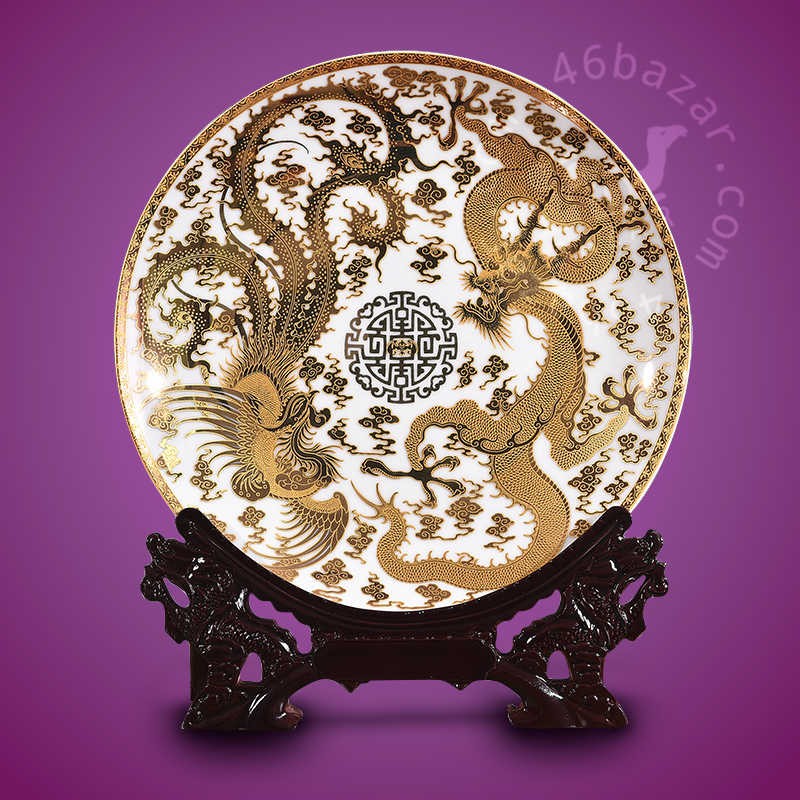 Dragon and Phoenix Chinese Ornament Plate