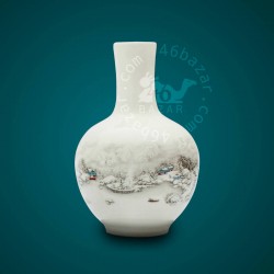 Snowy Scene Chinese Porcelain Vase