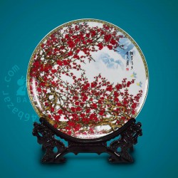Plum Blossom Chinese Ornament Plate