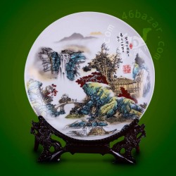 Exquisite Landscape Chinese Ornament Plate