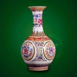 Colorful Flower Pattern Chinese Porcelain Vase