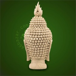 Southeast Asian Sandstone Texture Gautama Buddha Shakyamuni Ornament Head